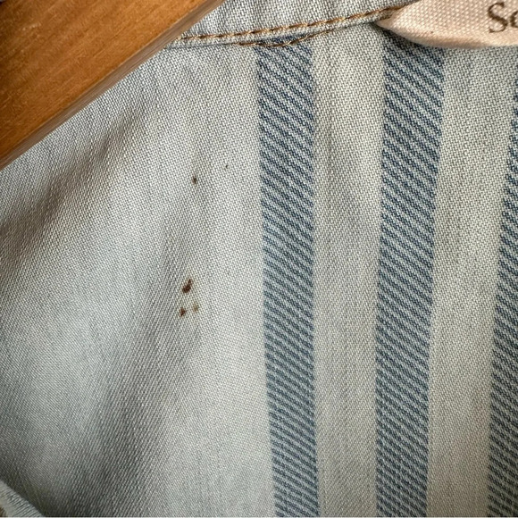 Soft Surroundings size Large Emerson Blue Plaid Button Up Tunic Top Casual - Picture 4 of 7